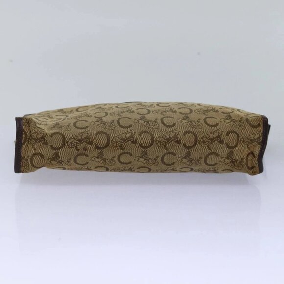 CELINE C Macadam Canvas Clutch Bag Beige Auth - Picture 9 of 16